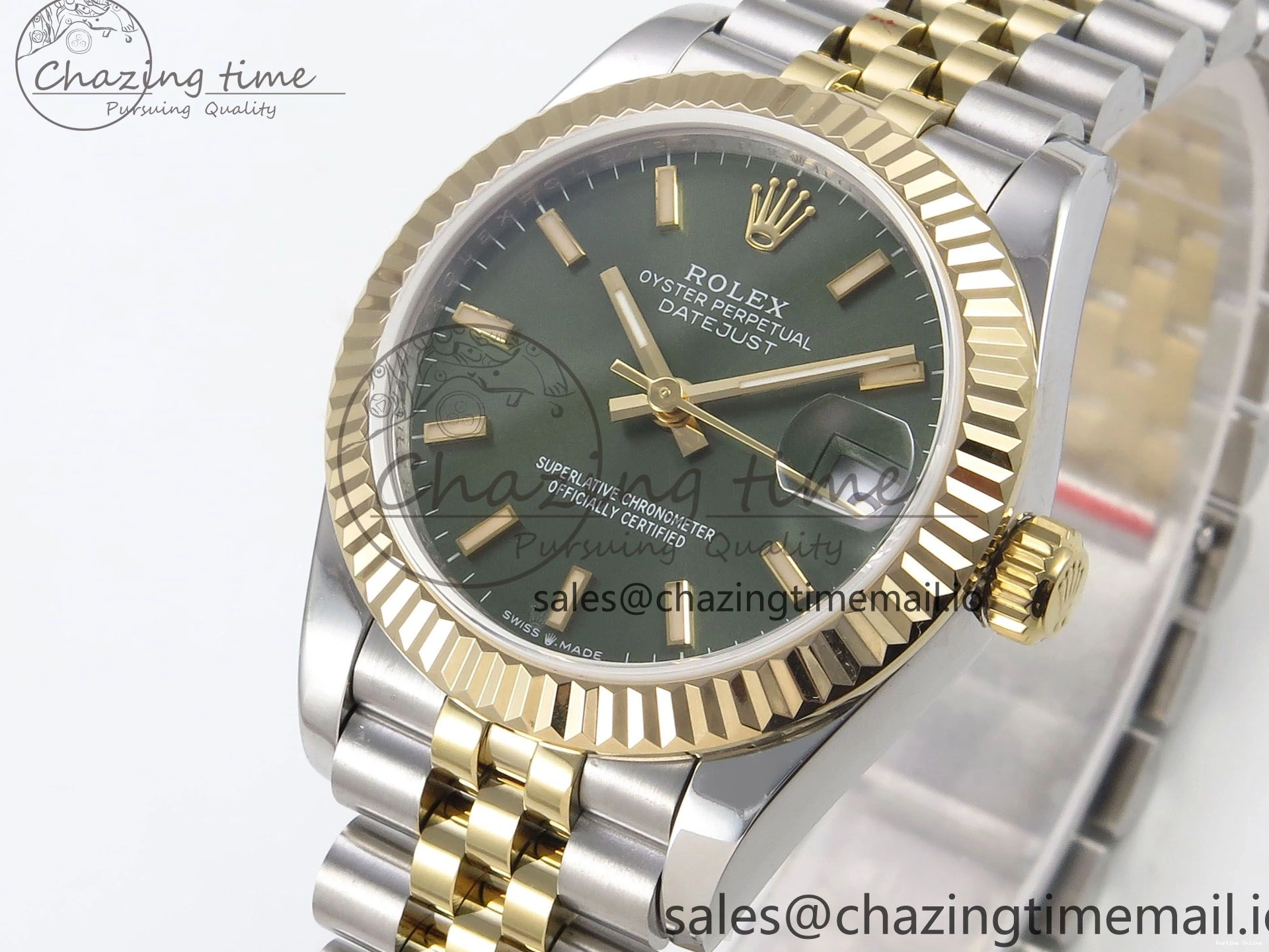 0509 DateJust 31 278273 SS YG GMF 1:1 Best Edition 904L Steel Green Stick Dial on Jubilee Bracelet A Stylish 1152